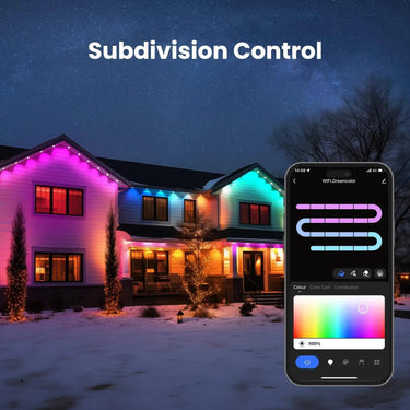 Permanent Outdoor Smart RGB Eaves Lights – LED String Lights for House Exterior - Melillo Enterprises